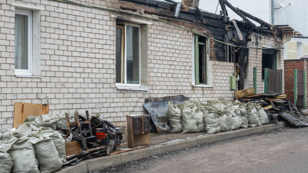 Professional Fire Damage Removal technician working in Irving, TX